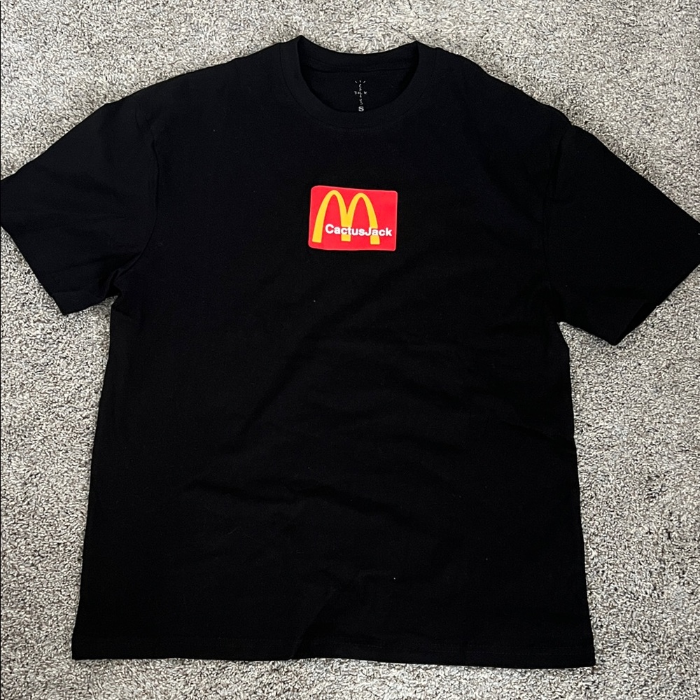 Cactus Jack by Travis Scott Black Tee with Red and Yellow Logo